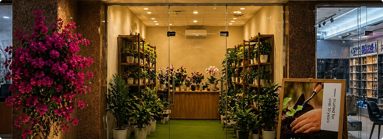 Maya Plants and Flowers storefront in Sharjah